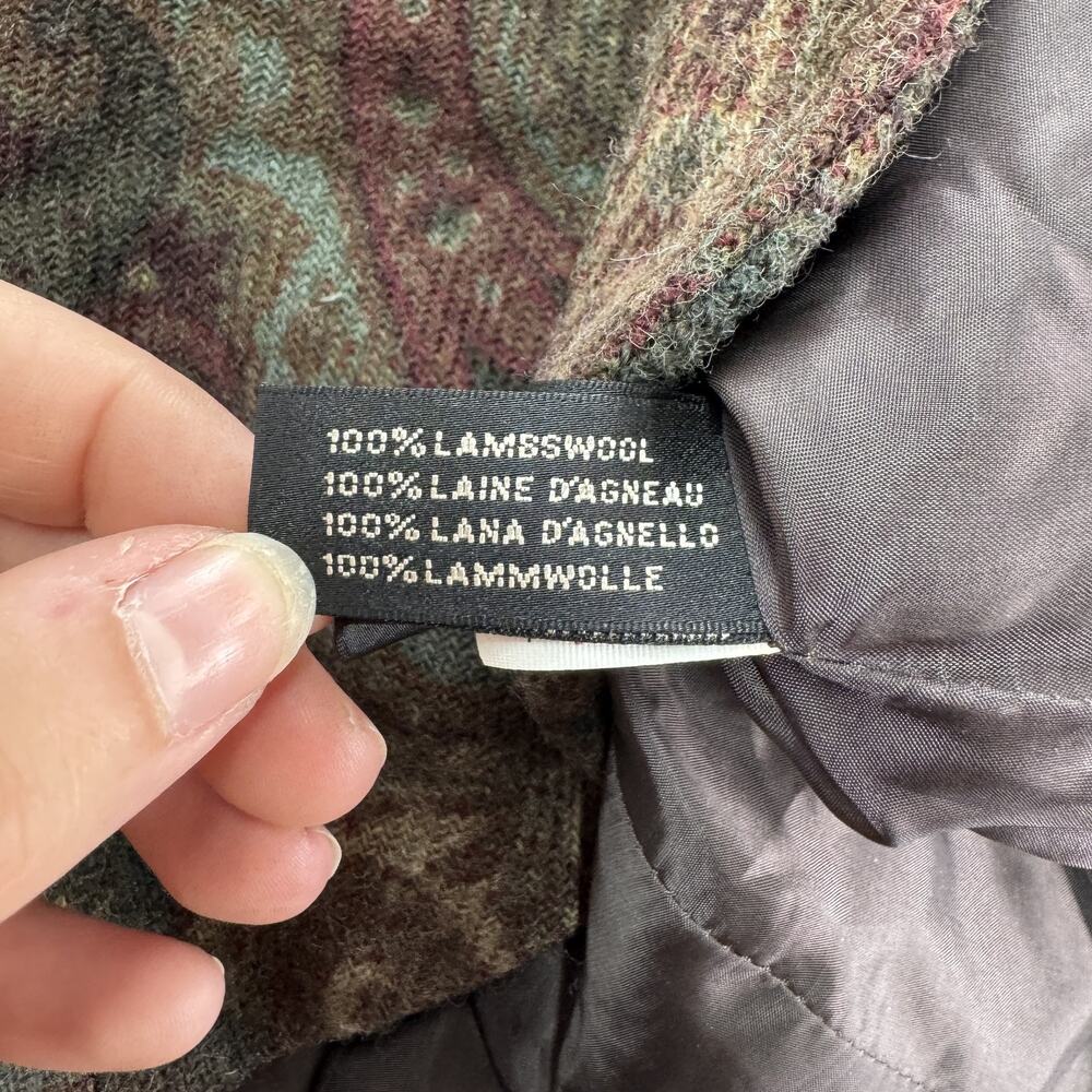 Ralph Lauren Blazer Womens 6 Paisley Wool Made USA Union Jacket Vintage 90s - Picture 4 of 9